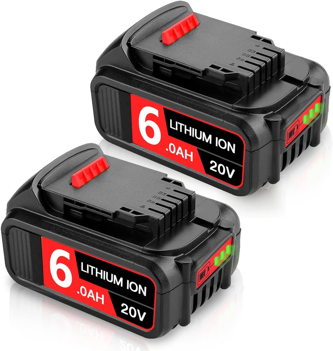 2Pack 6.0Ah 20V Replacement Battery for Cordless Power Tools K677899