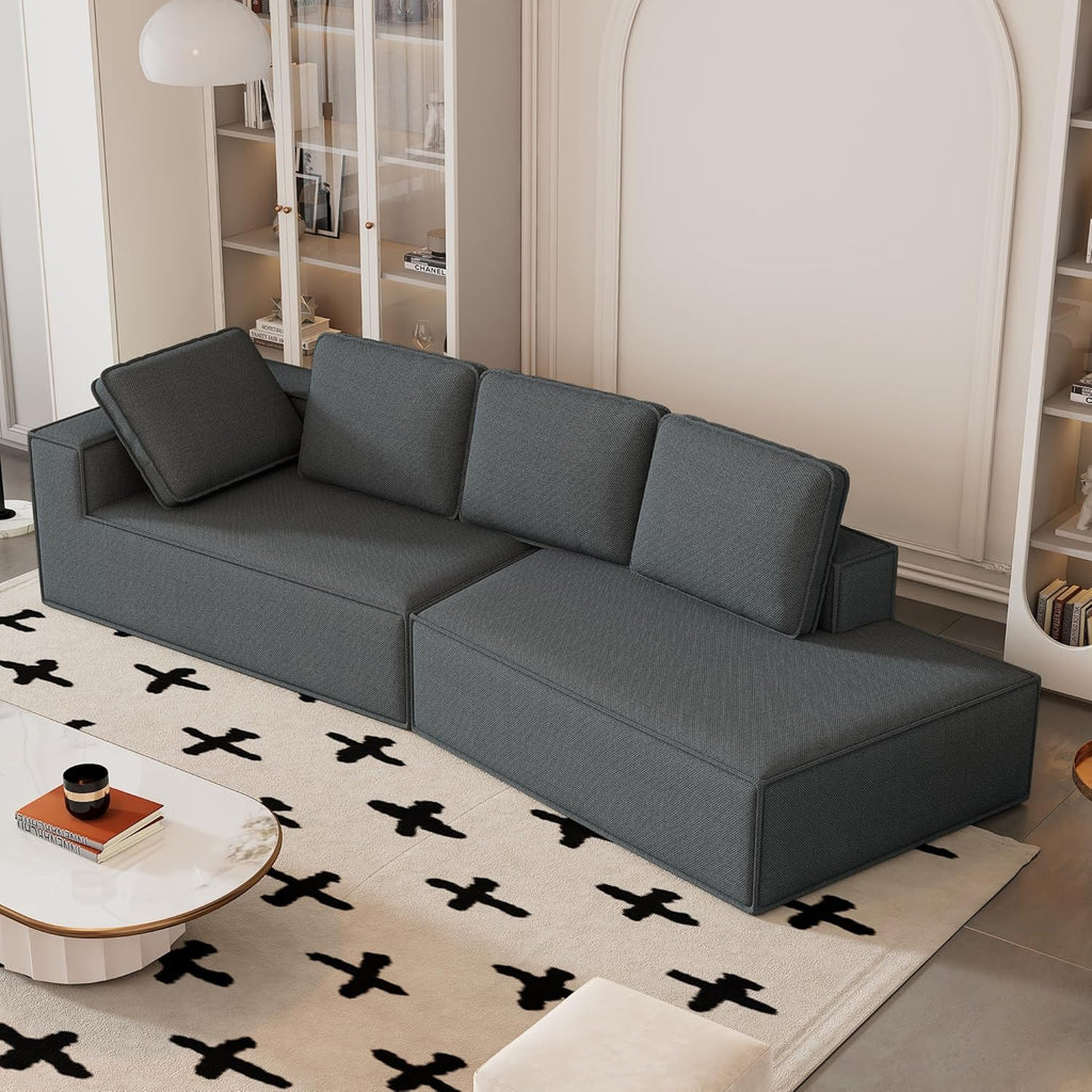 Grey Chaise Lounge Sofa Sleeper Sofa L97190