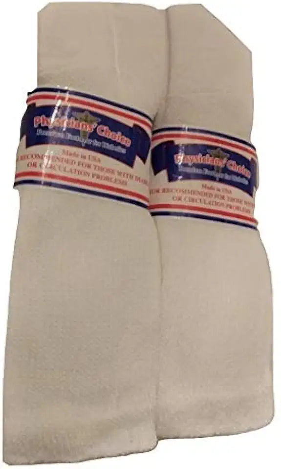 White 6 Pair Diabetic Crew Socks Size 13-15 R48010