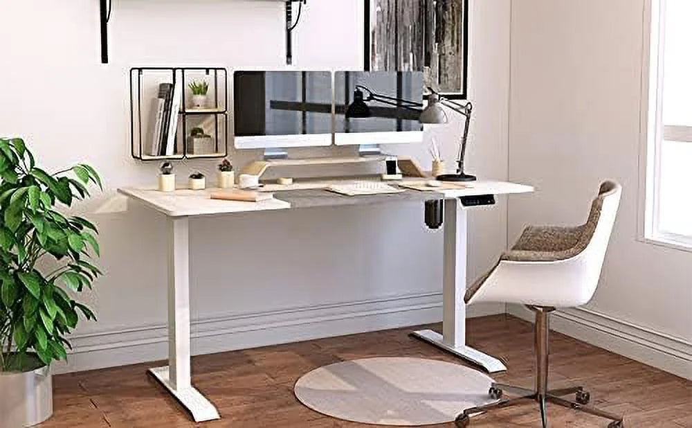 Electric Height Adjustable Standing Desk 55 x 28 Inches with Memory Settings C771