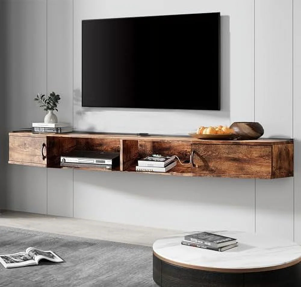 Wall Mounted Floating Wood TV Stand X548