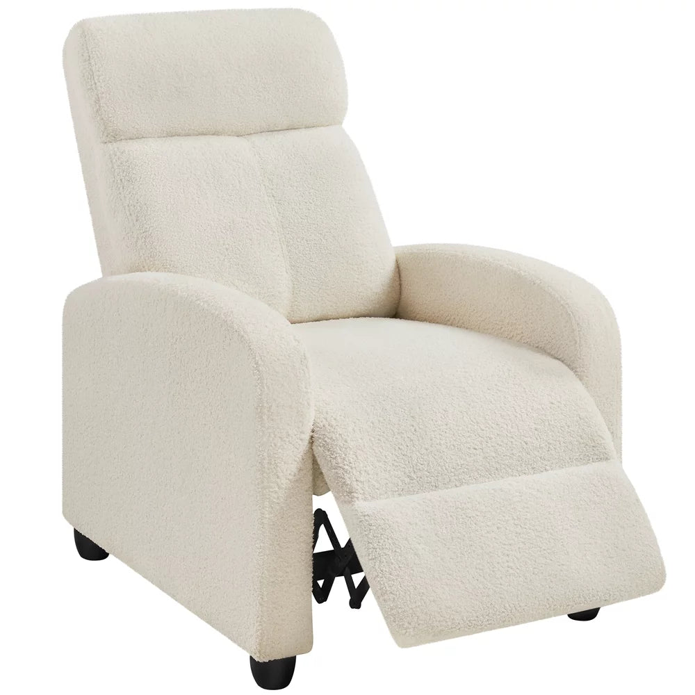 Adjustable Upholstered Boucle Recliner Chair A64181