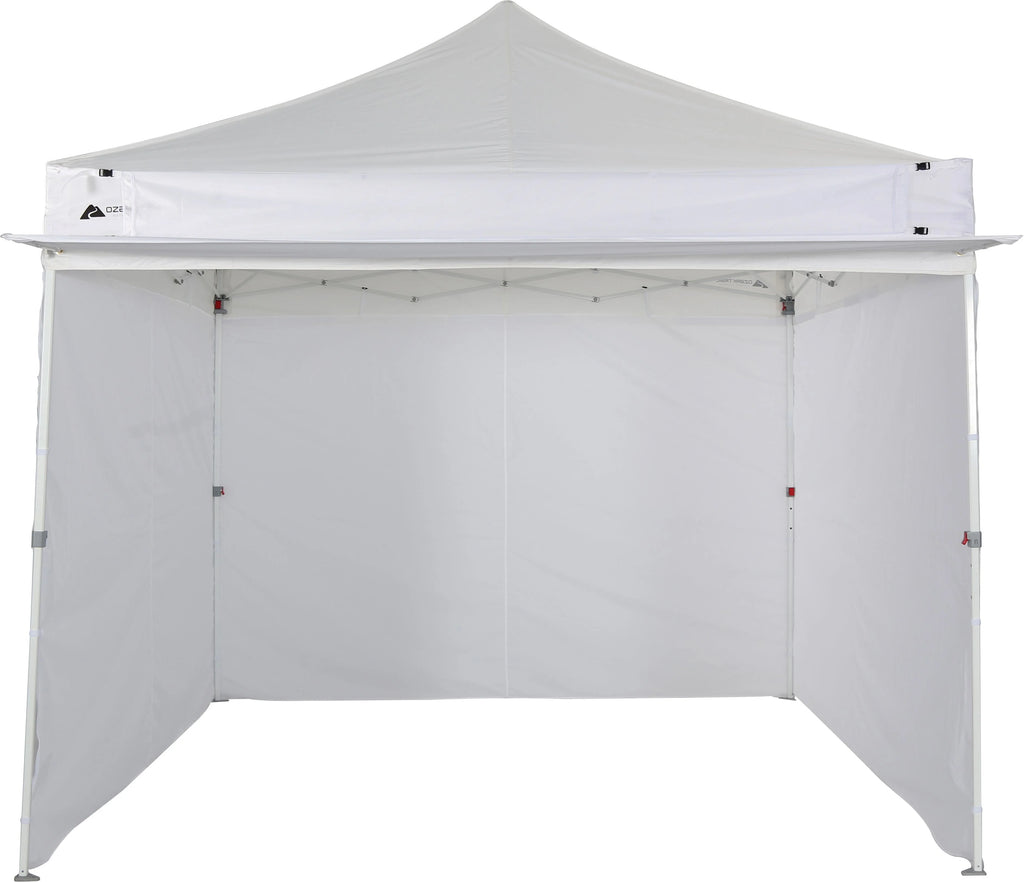 White 10' x 10' Straight Leg Canopy with Sidewalls J4864