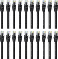Cat5e Ethernet Patch Cable 6 Feet Snagless RJ45 Black J831