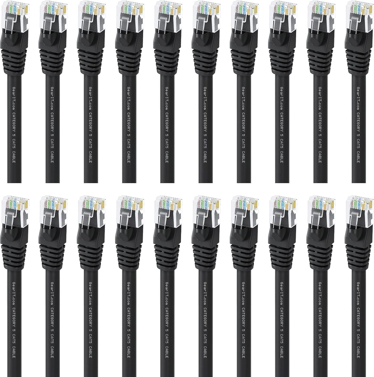 Cat5e Ethernet Patch Cable 6 Feet Snagless RJ45 Black J831