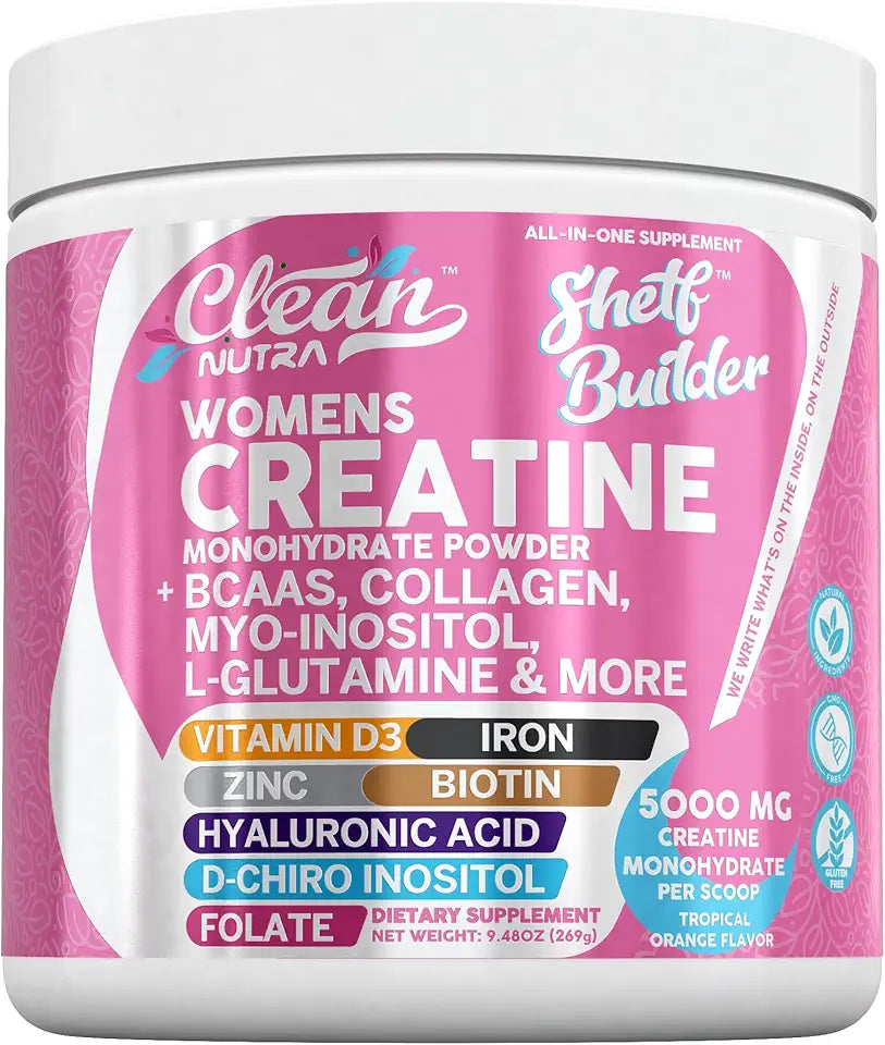Creatine Monohydrate BCAA Powder Myo-Inositol Collagen Biotin Hyaluronic Acid Folate L Glutamine Vitamin D3 Iron Zinc D-Chiro-Maca M968