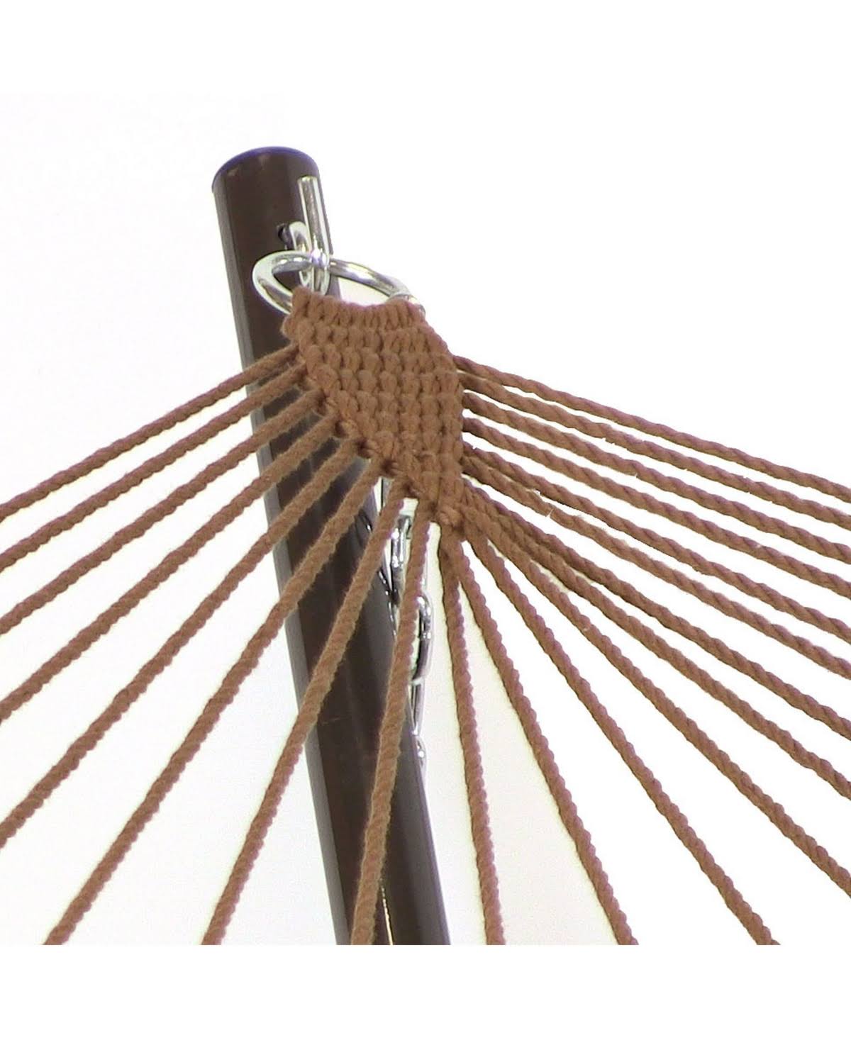 Brown Polyester Rope Hammock with Spreader Bars B6441