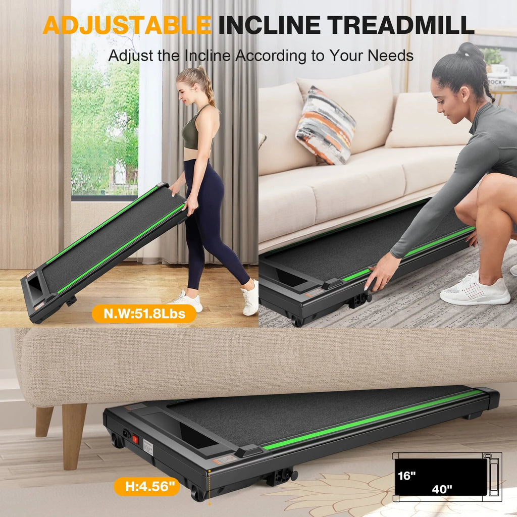 2.5HP Walking Pad Under Desk Treadmill with Remote Control Y334246