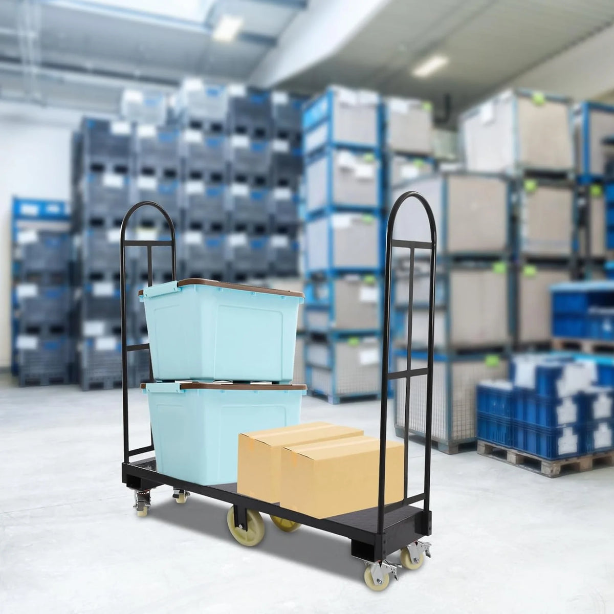 Steel Platform Hand Truck with Wheels 2000lb Capacity F453750
