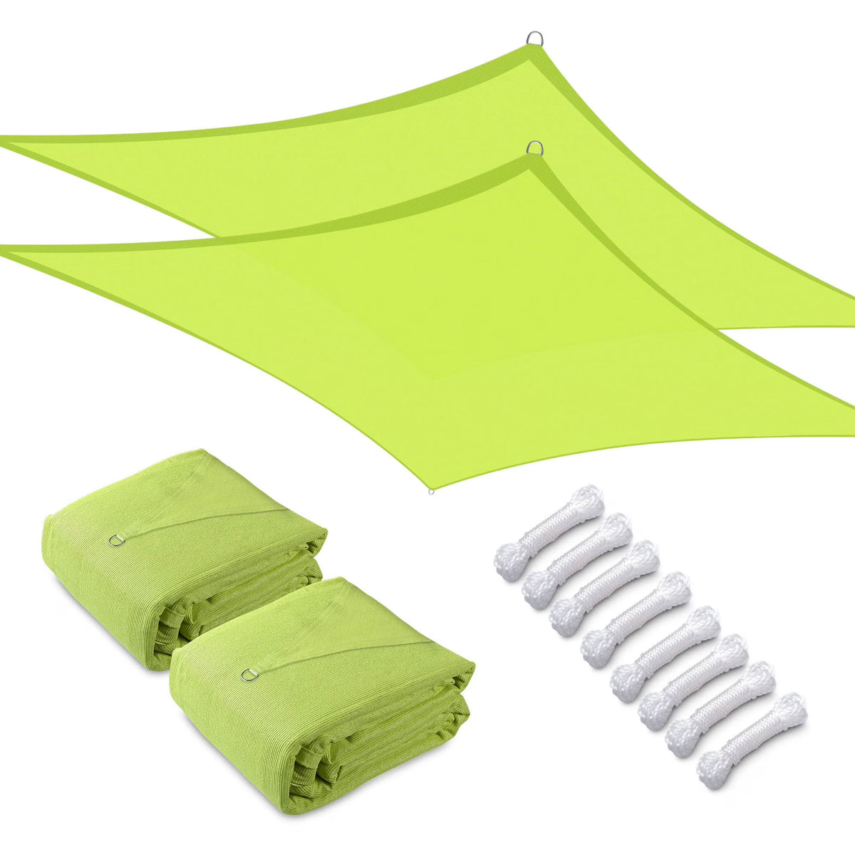 2 Pack 20x16 Ft 97% UV Block Rectangle Sun Shade Sail Canopy V1465