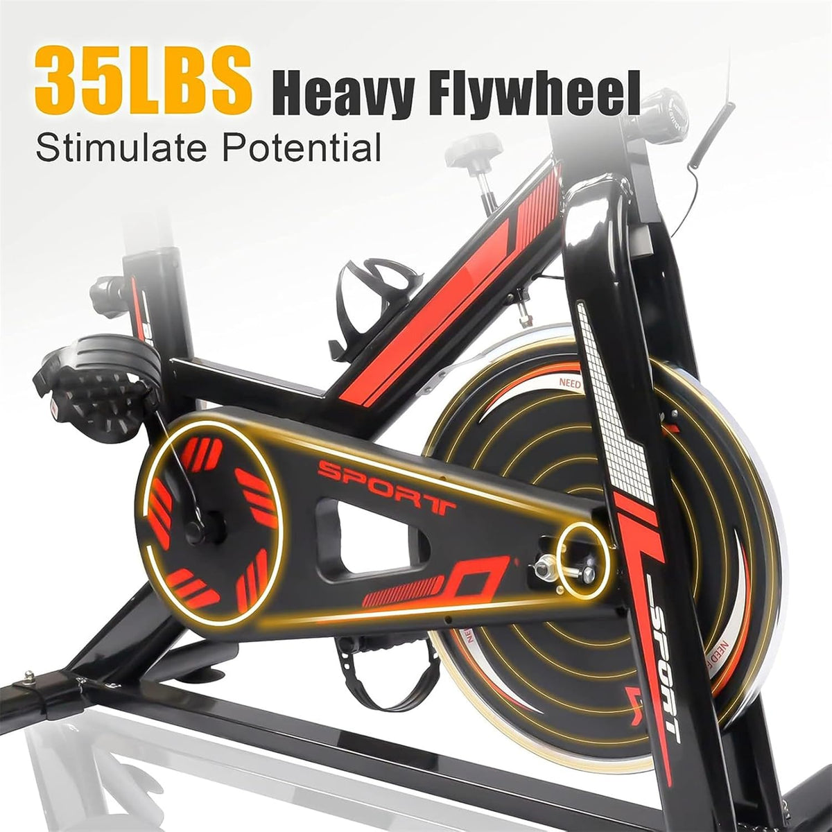 Exercise Stationary Bike with LCD Monitor S495