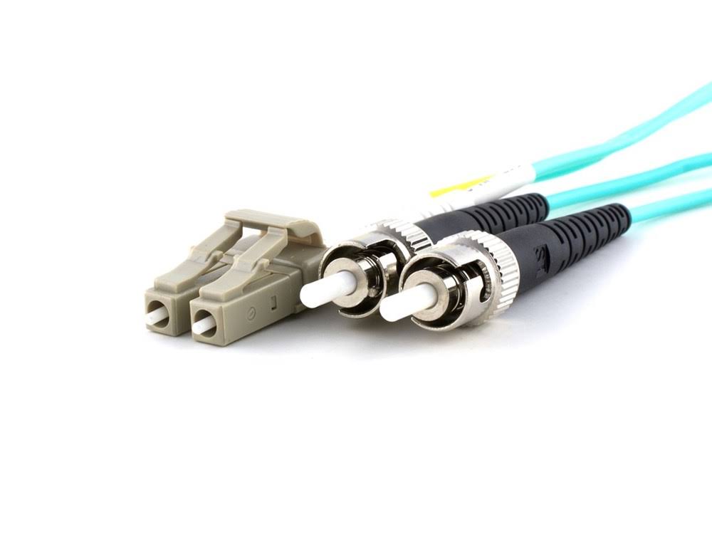 50m Multimode Duplex Fiber Optic Patch Cable OM3 Aqua V74608