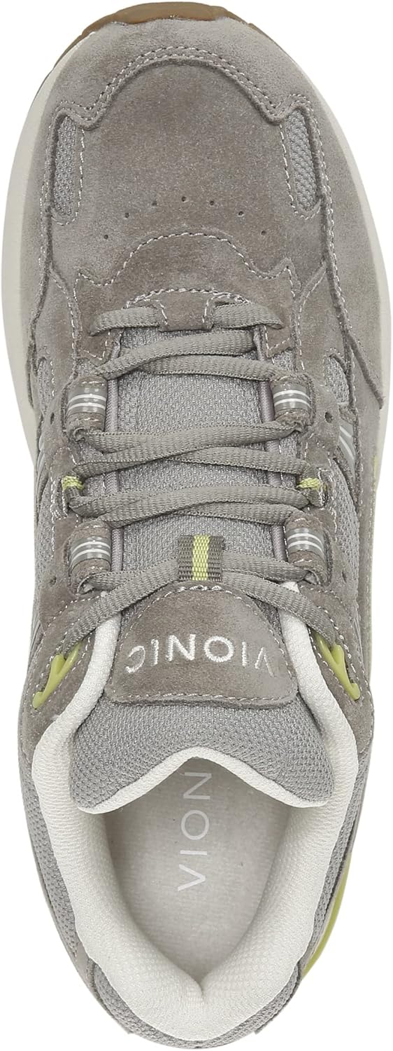 Women’s Classic Walker Comfort Sneaker Stone Suede 5 Medium Q47430