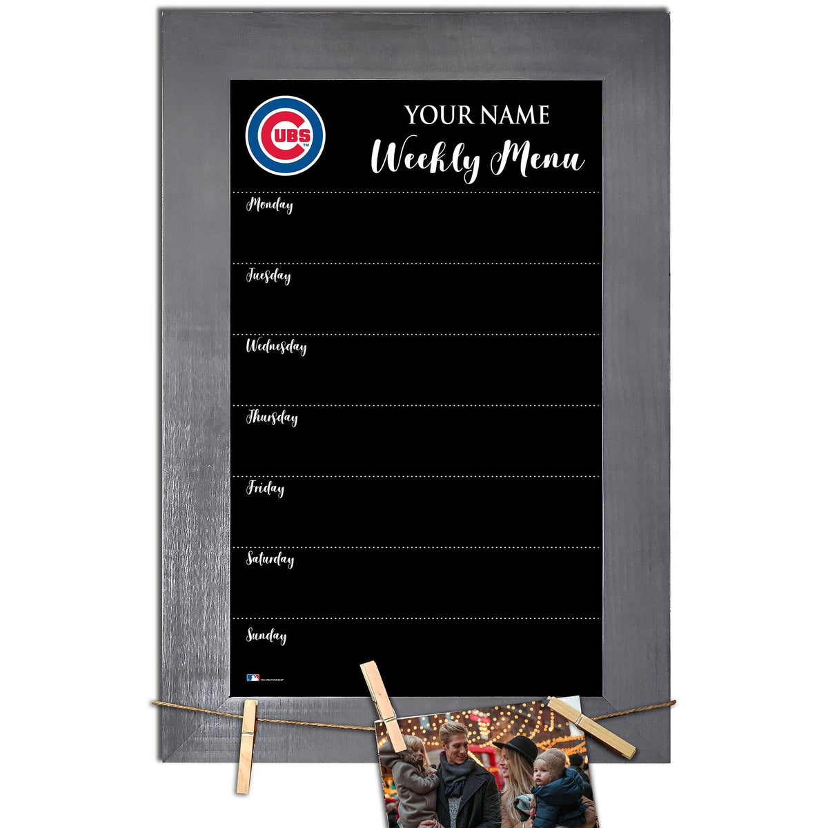 Personalized Team Weekly Chalkboard with Frame D2209