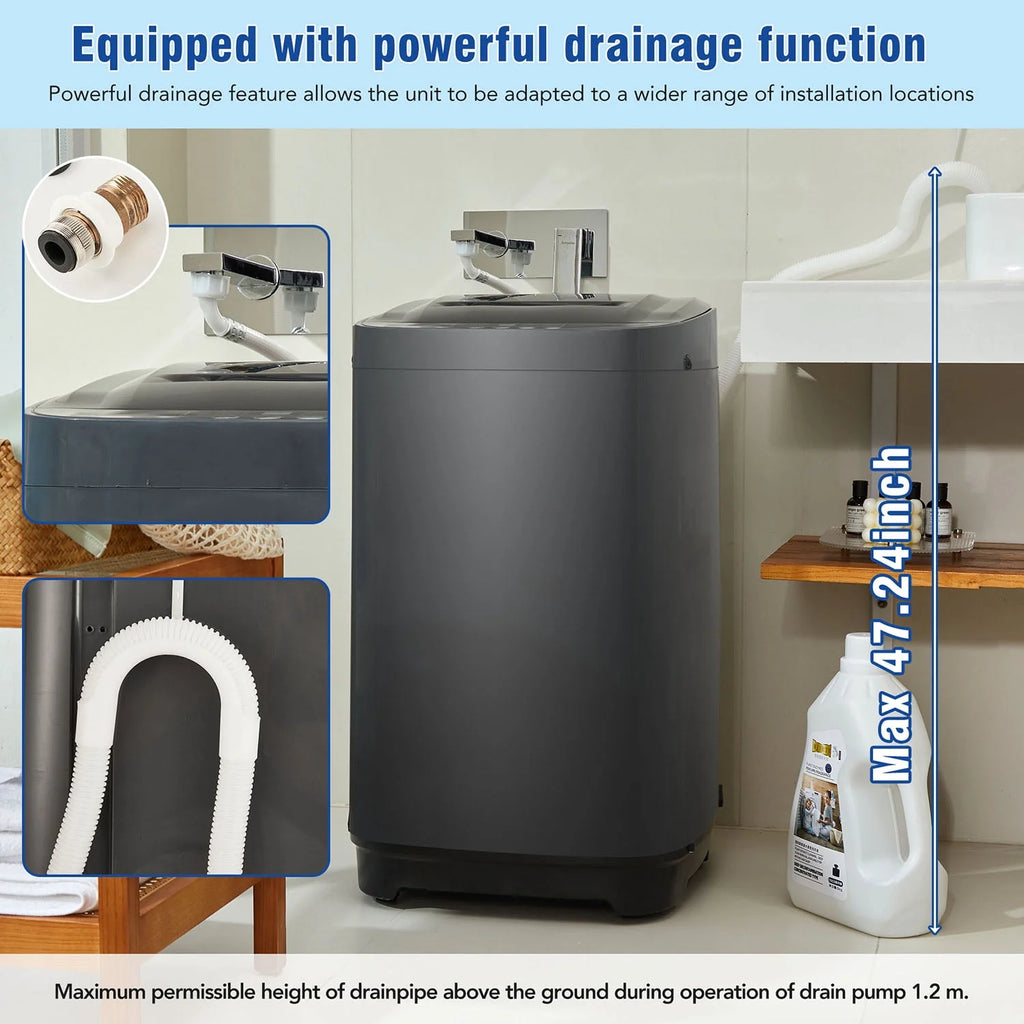 Portable Automatic Washing Machine 8 Water Levels 10 Programs W5645