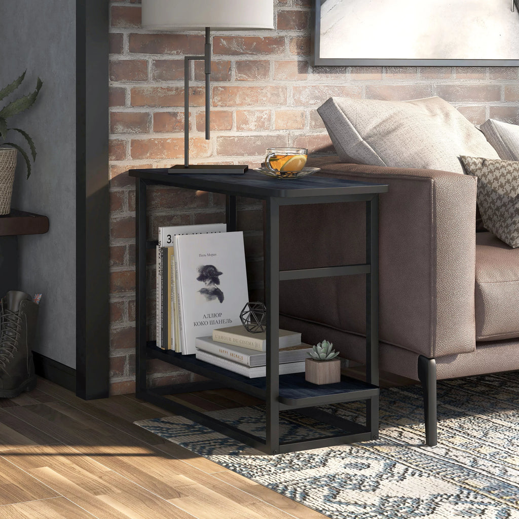 Oak Side Table with Lower Shelf P92013