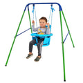 Folding Metal Toddler Swing Set with Safety Seat C4203