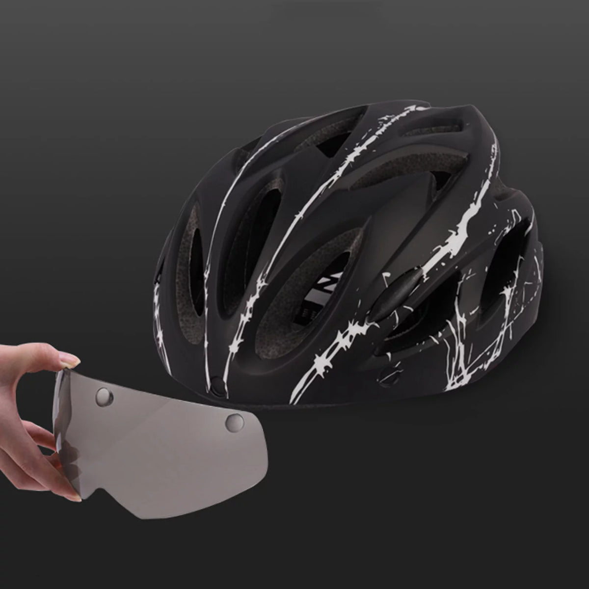 Ultralight Adjustable Cycling Helmet with Goggles N532005