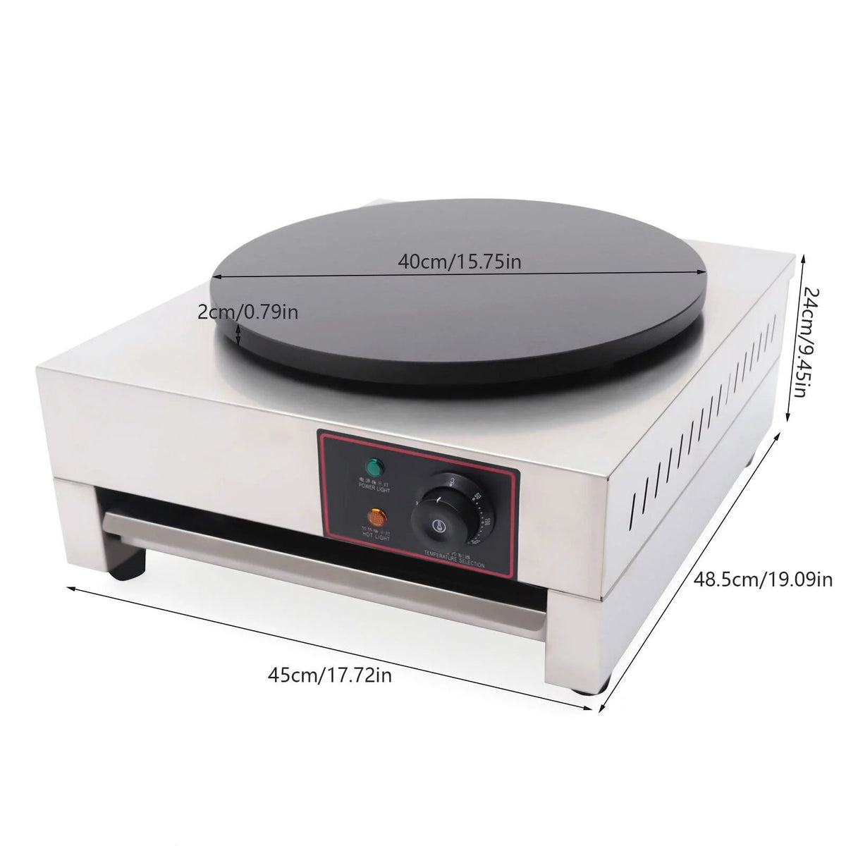 16 inch Non Stick Electric Crepe Maker J898671