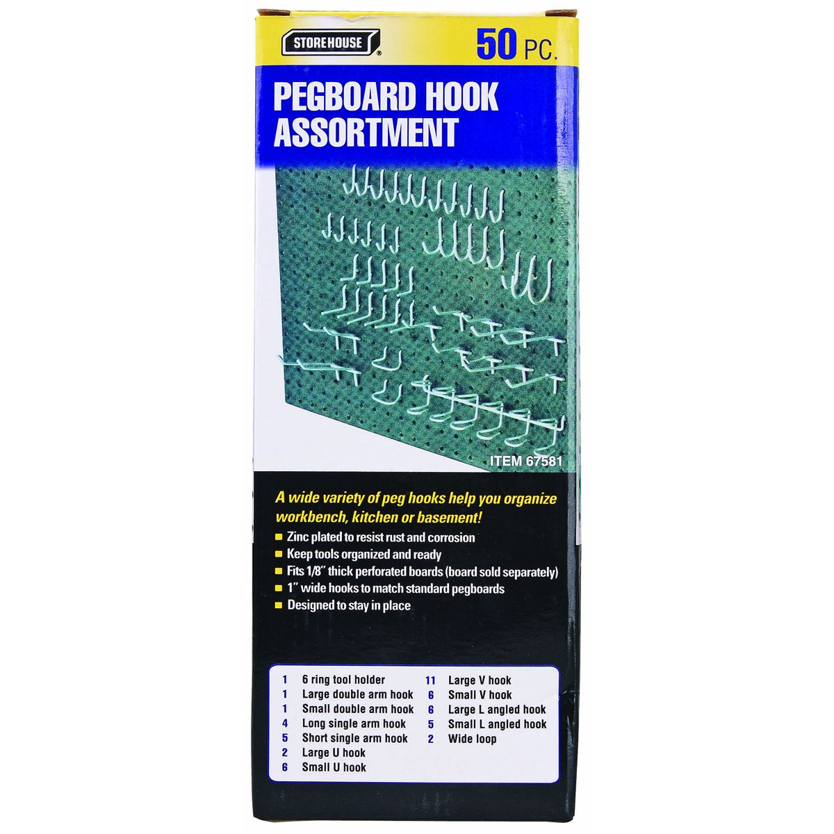 Pegboard Hook Kit, 50 Piece T382