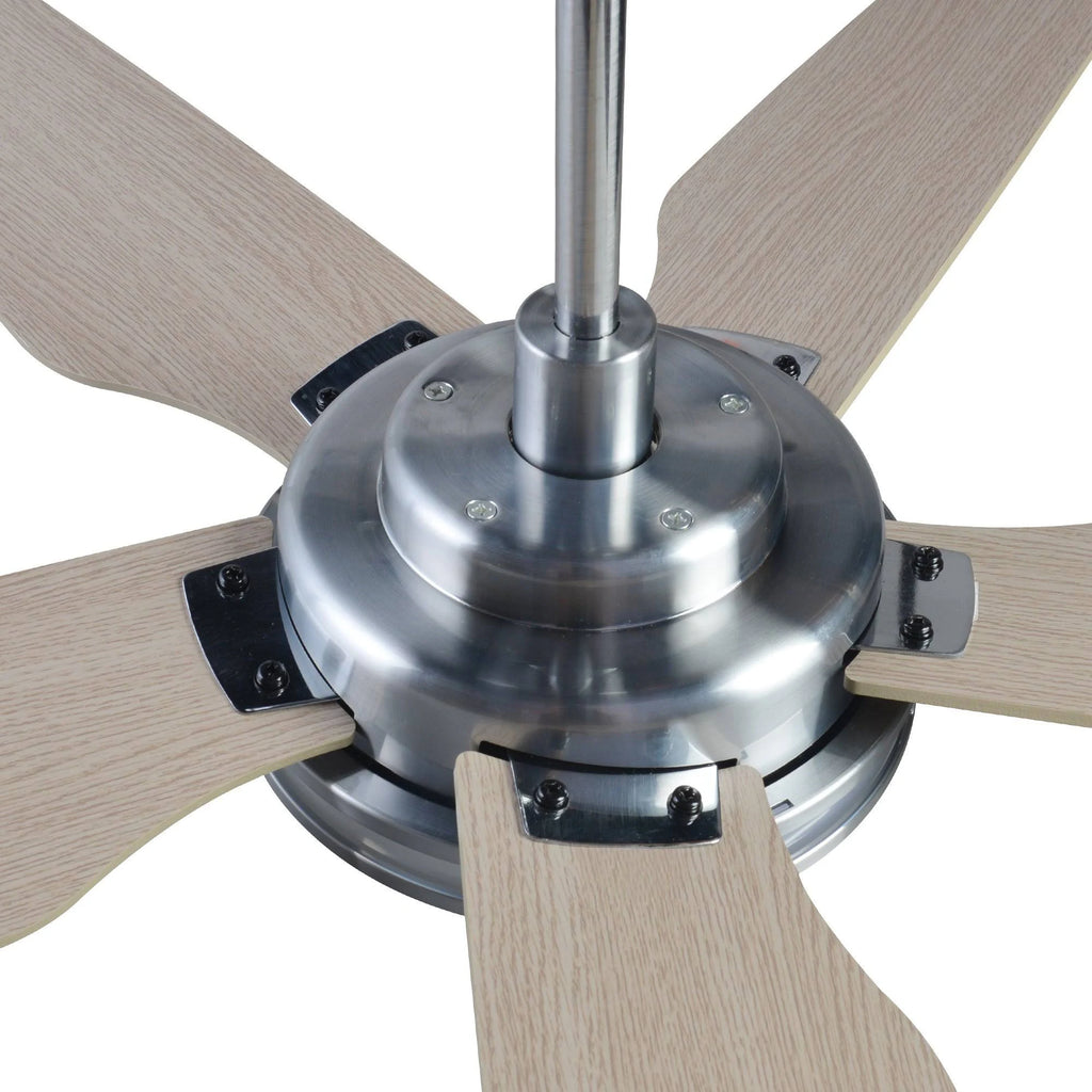 White Modern Wood Ceiling Fan T7609