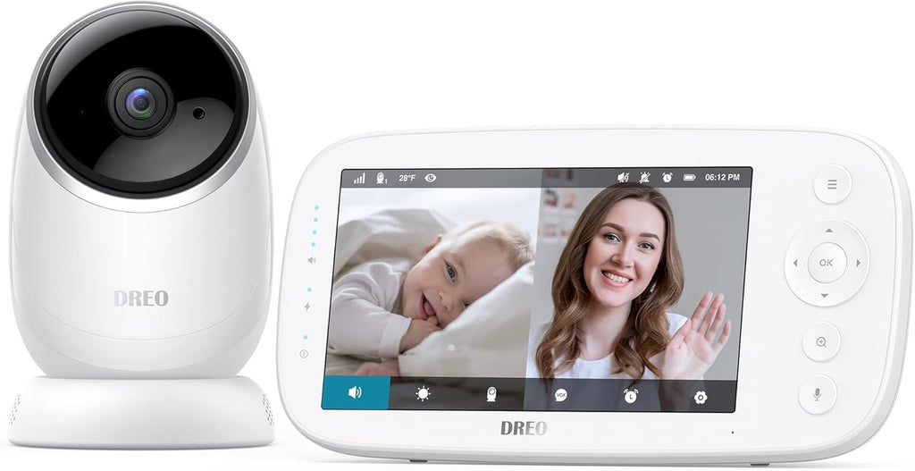 5 Inches 720P HD Split Screen Video Baby Monitor with Camera and Audio T73324