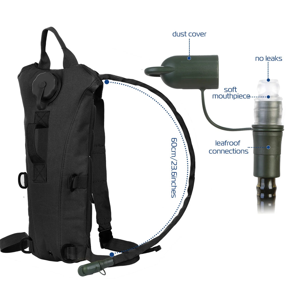 Black 3L Hydration Backpack E764