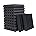 24 Pack Acoustic Panels, 2 x 12 x 12 Sound Proof Foam Panels, Fireproof, 12 Purple + 12 Black J31081