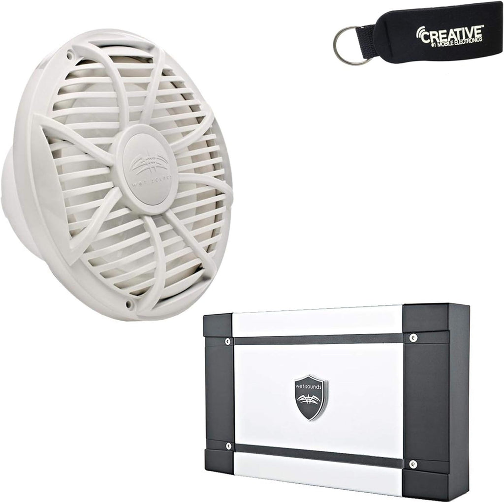 10" White Free Air Marine Subwoofer & 2-Channel Amplifier G452