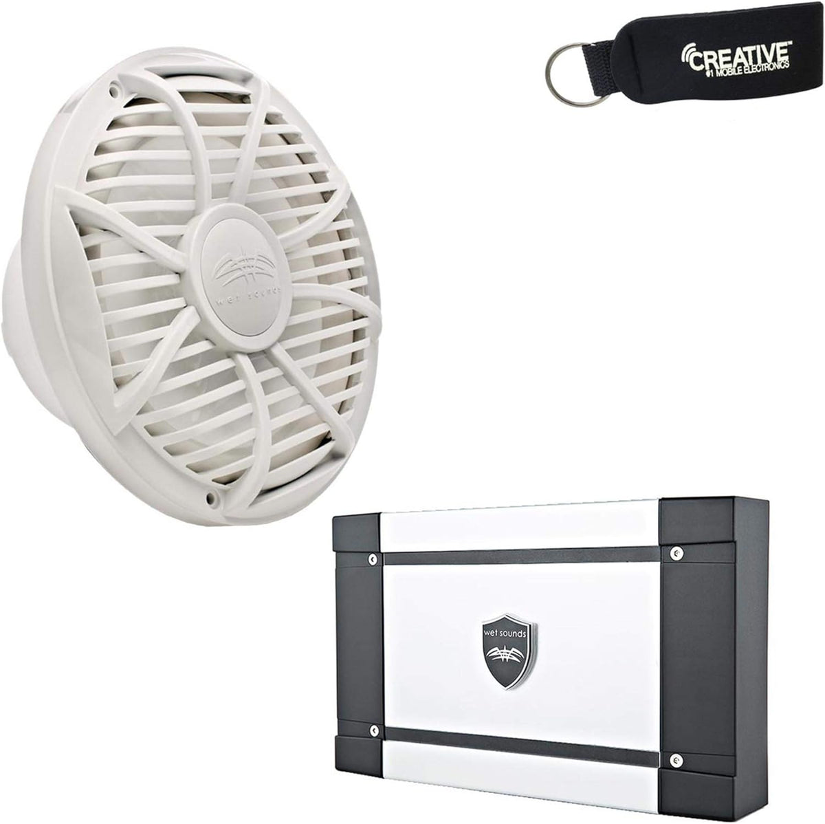 10" White Free Air Marine Subwoofer & 2-Channel Amplifier G452