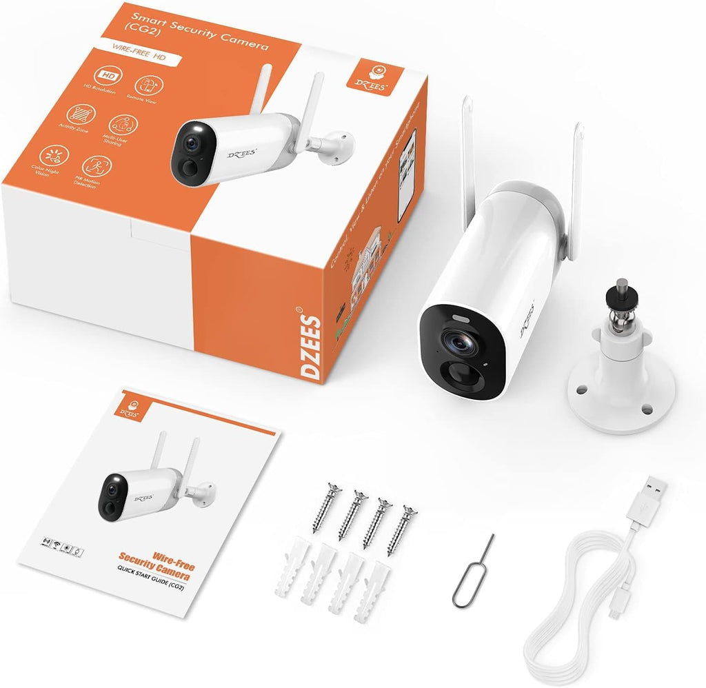 Wireless Outdoor Security Cameras with Spotlight & Siren, 1080P Battery Powered, AI Motion Detection, 2-Way Audio, Color Night Vision, IP66 Weatherproof Y614595