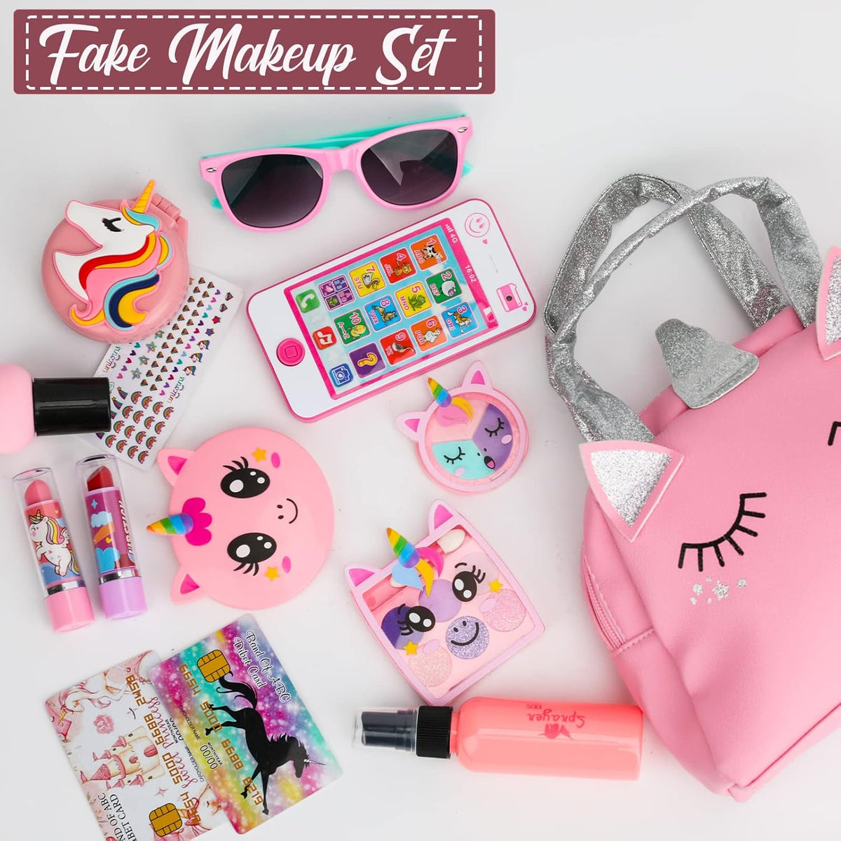 Fake Pretend Makeup Purse with Kids Phone Q873