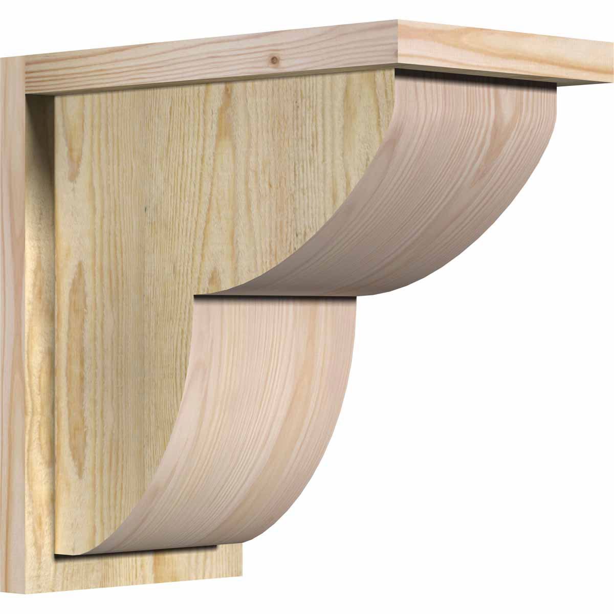 Rough Sawn Corbel with Backplate, Douglas Fir D6799
