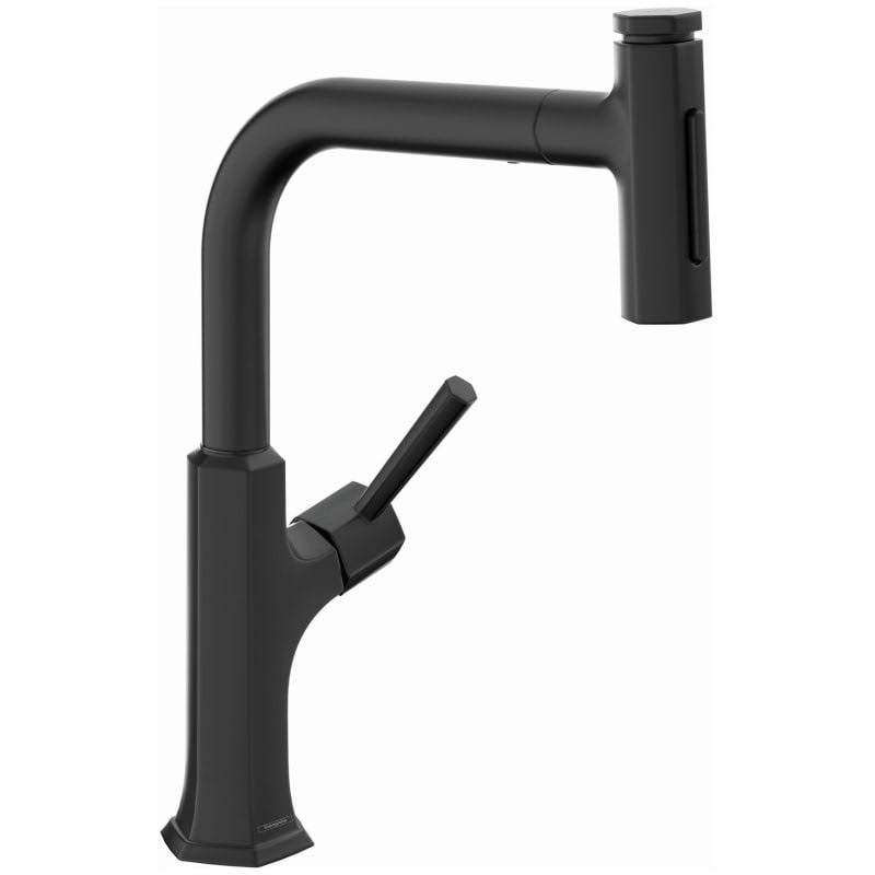 Single-Handle Pull-Out Sprayer Kitchen Faucet in Matte Black R808
