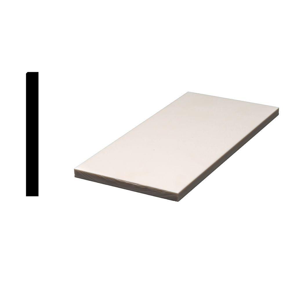 Antique White 1/2 in. x 4-7/8 in. x 54 in. Acrylic Sanded Eased Edge Window Sill W2019