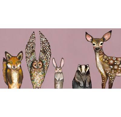 Pink Canvas Print of Painting 24x22 H x 48x22 W x 1.5x22 D S655690