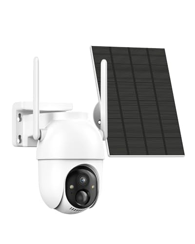 2 Cam Kit Solar Powered 2K Color Night Vision Security Cameras L5113