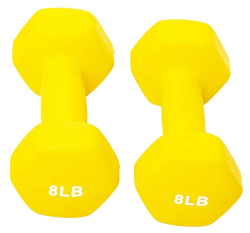Set of 2 Neoprene Coated Non-Slip Grip Dumbbell Weights L9771