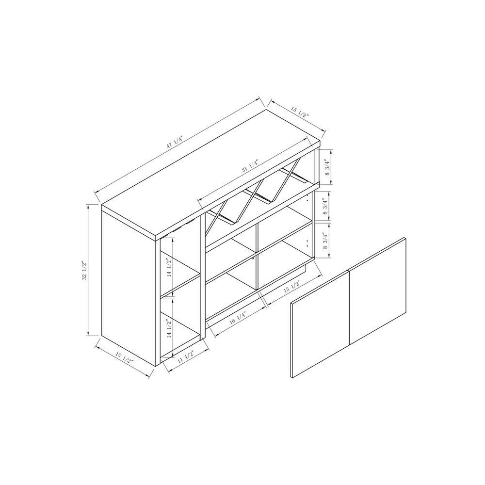 Grey 6 Shelf Dining Server L928265