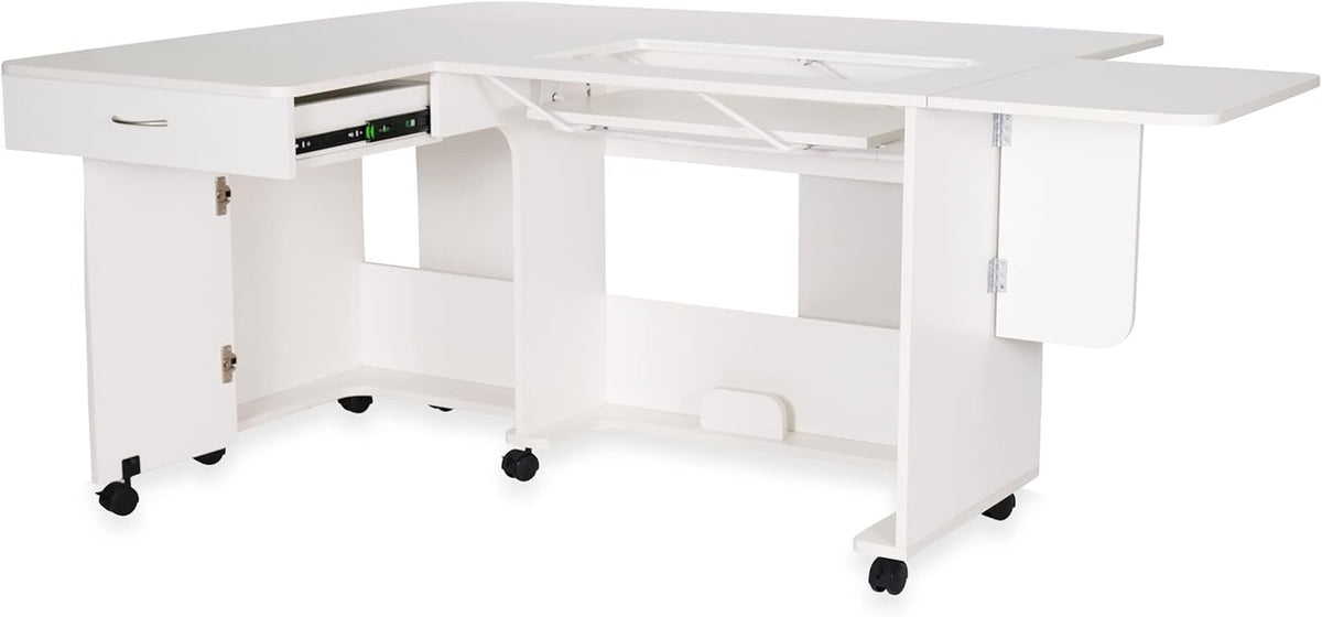 Full-Size Sewing Cabinet with Locking Wheels A49942
