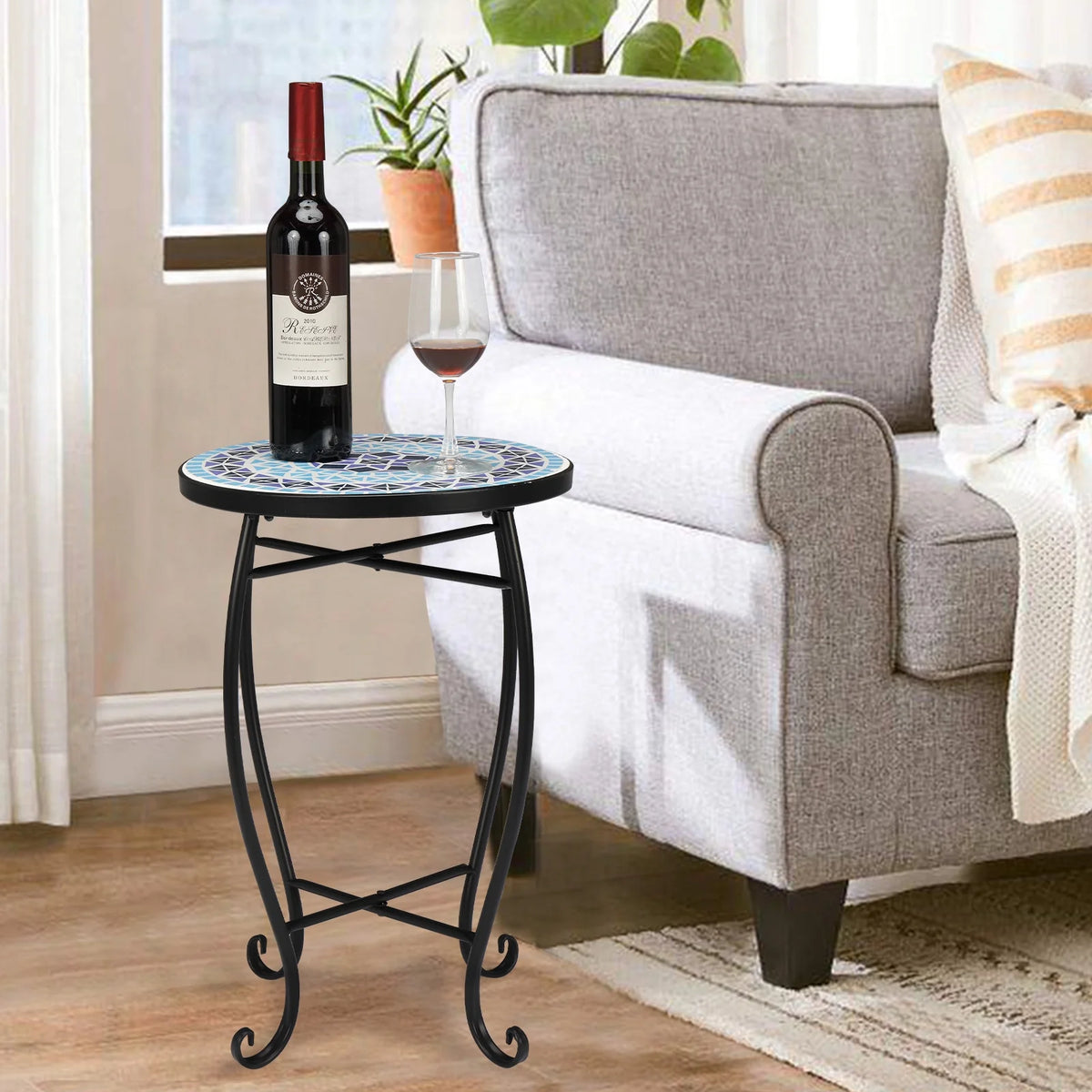 14 Round Mosaic Accent Table A890