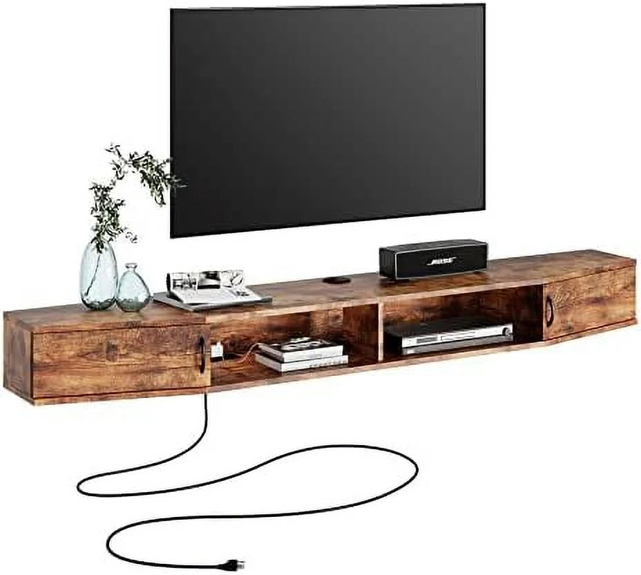 Wall Mounted Floating Wood TV Stand X548