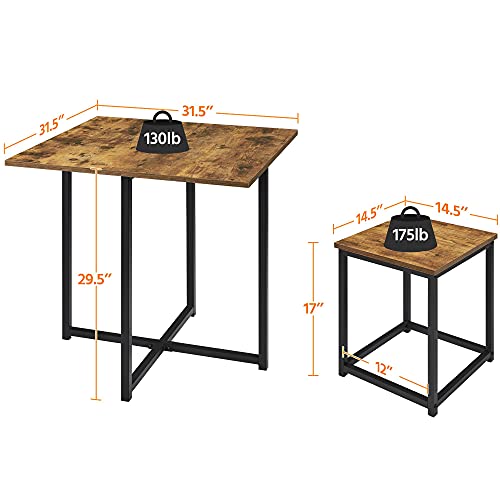 Industrial Dining Table Set for 4 with 4 Stools Z904