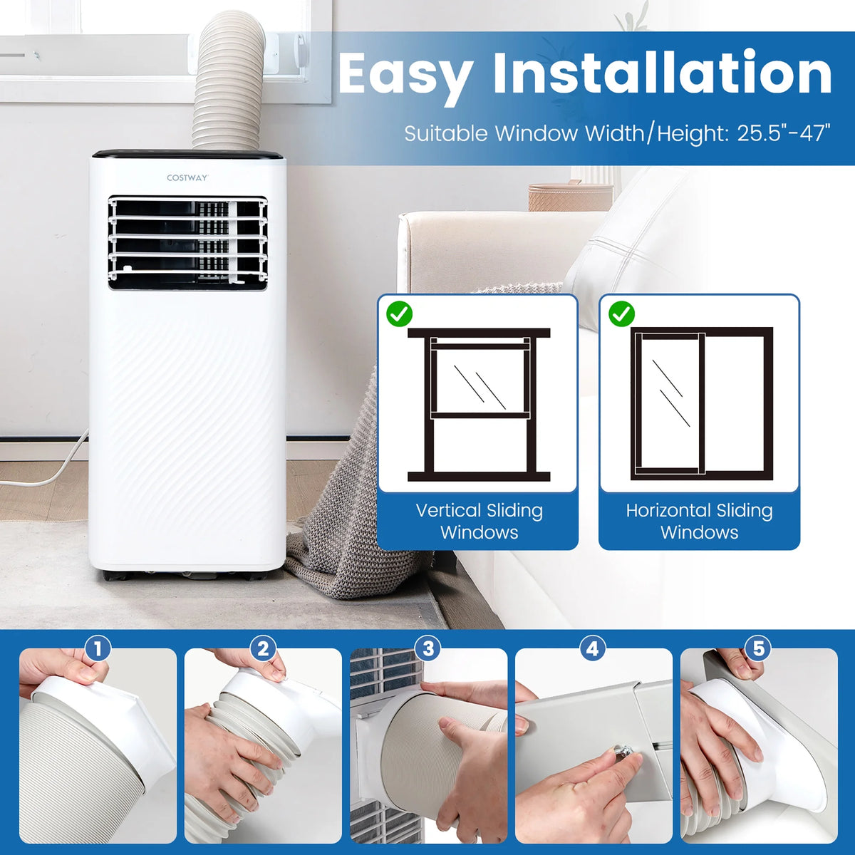 5000 BTU Portable Air Conditioner 4-in-1 M98626