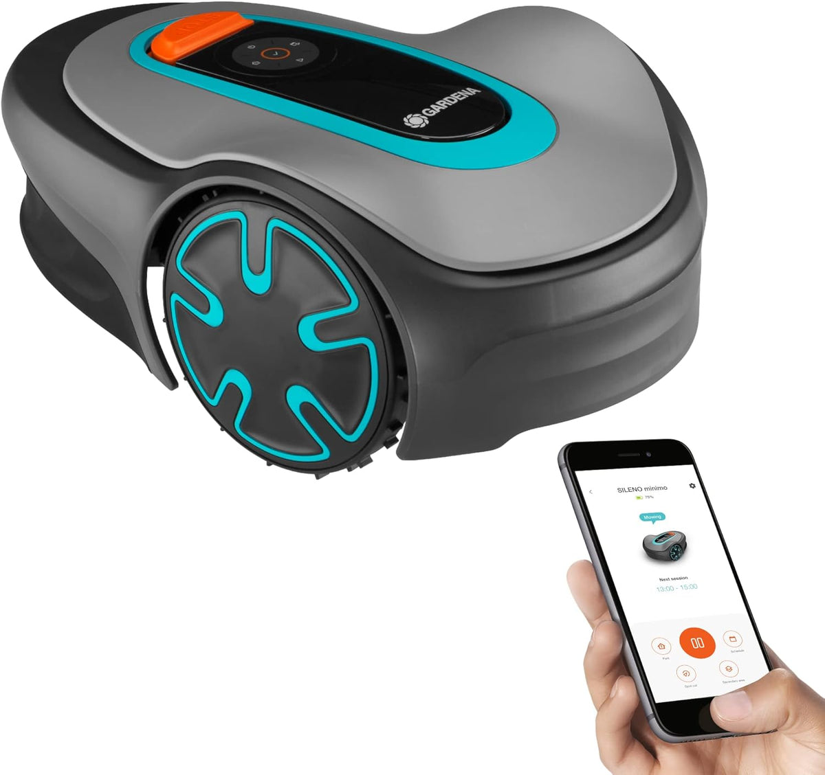 Robotic Lawnmower with Bluetooth App, Grey A728