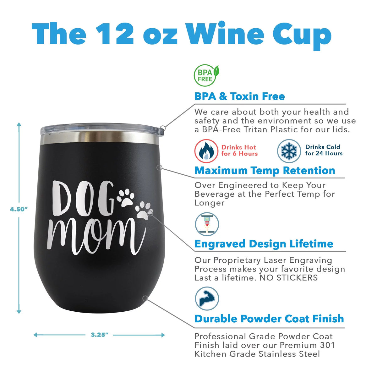 12 oz Engraved Red Wine Cup H449529