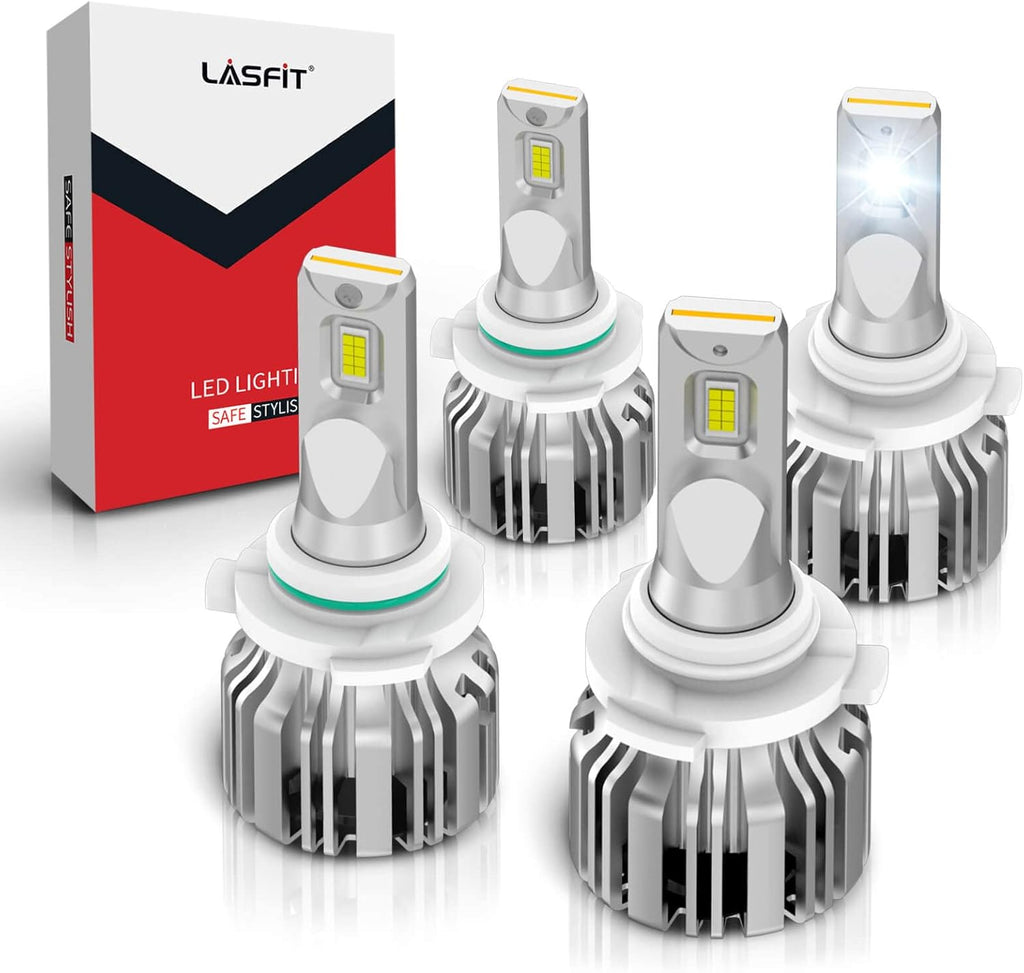 9005 9006 LED Bulbs Combo 10000 Lumens HB3 HB4 6000K Cool White Pack of 4 F5118