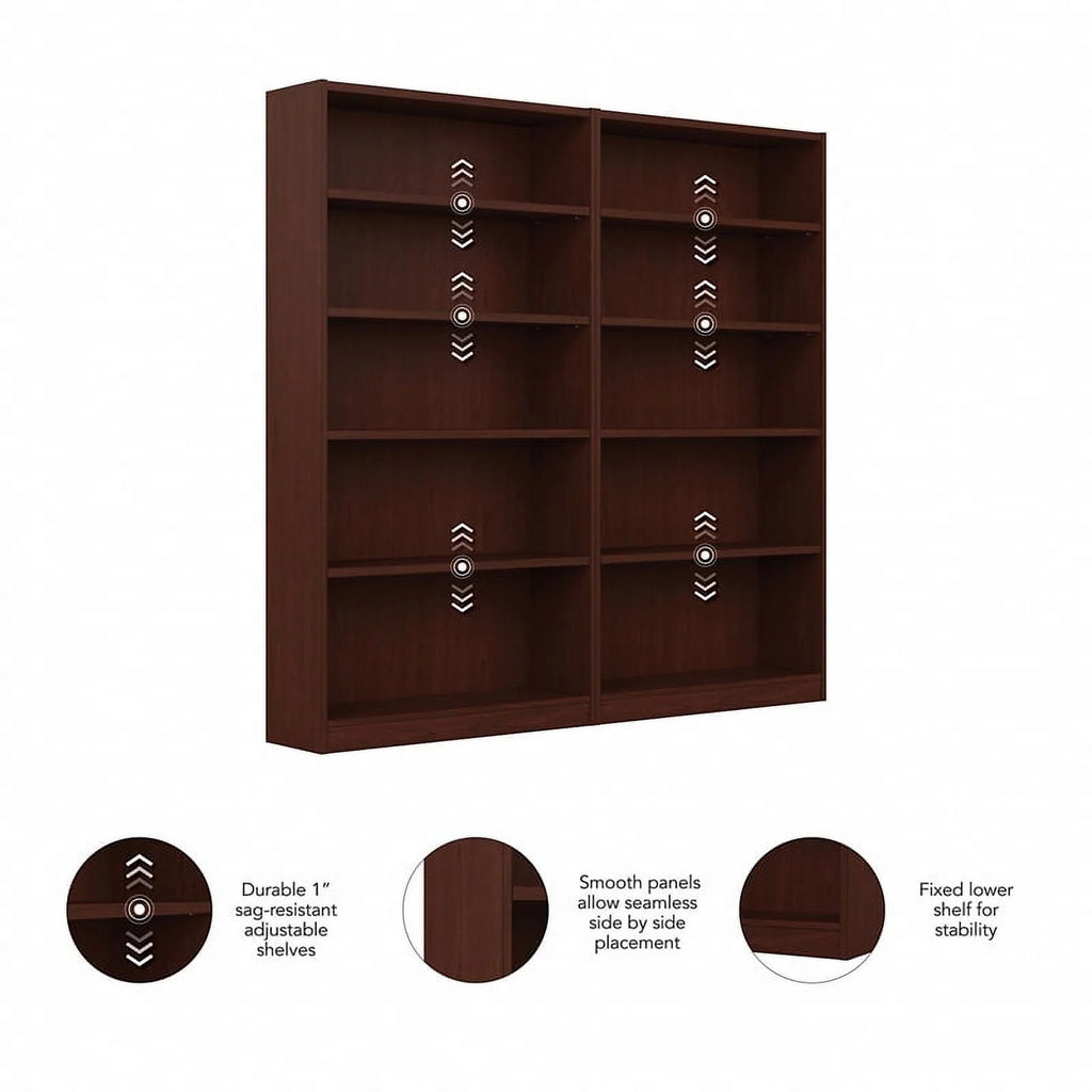 5 Shelf Bookcase Set of 2 Y962528