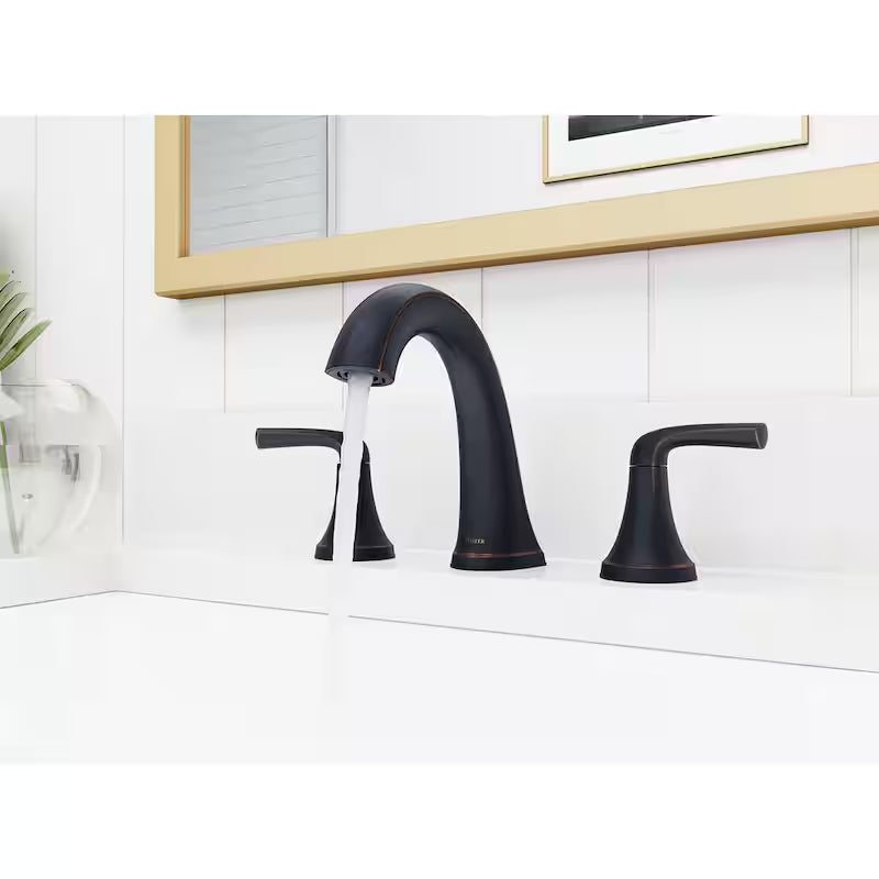 8 in. Widespread Double Handle Bathroom Faucet in Tuscan Bronze T990