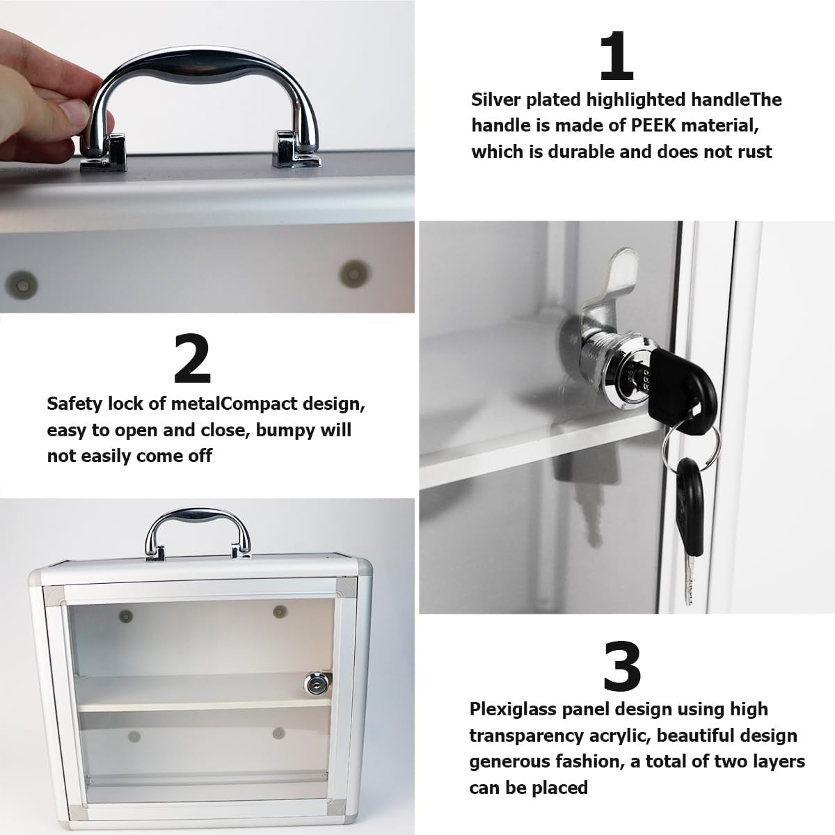 Lockable Storage Containers Set of 1 I860739